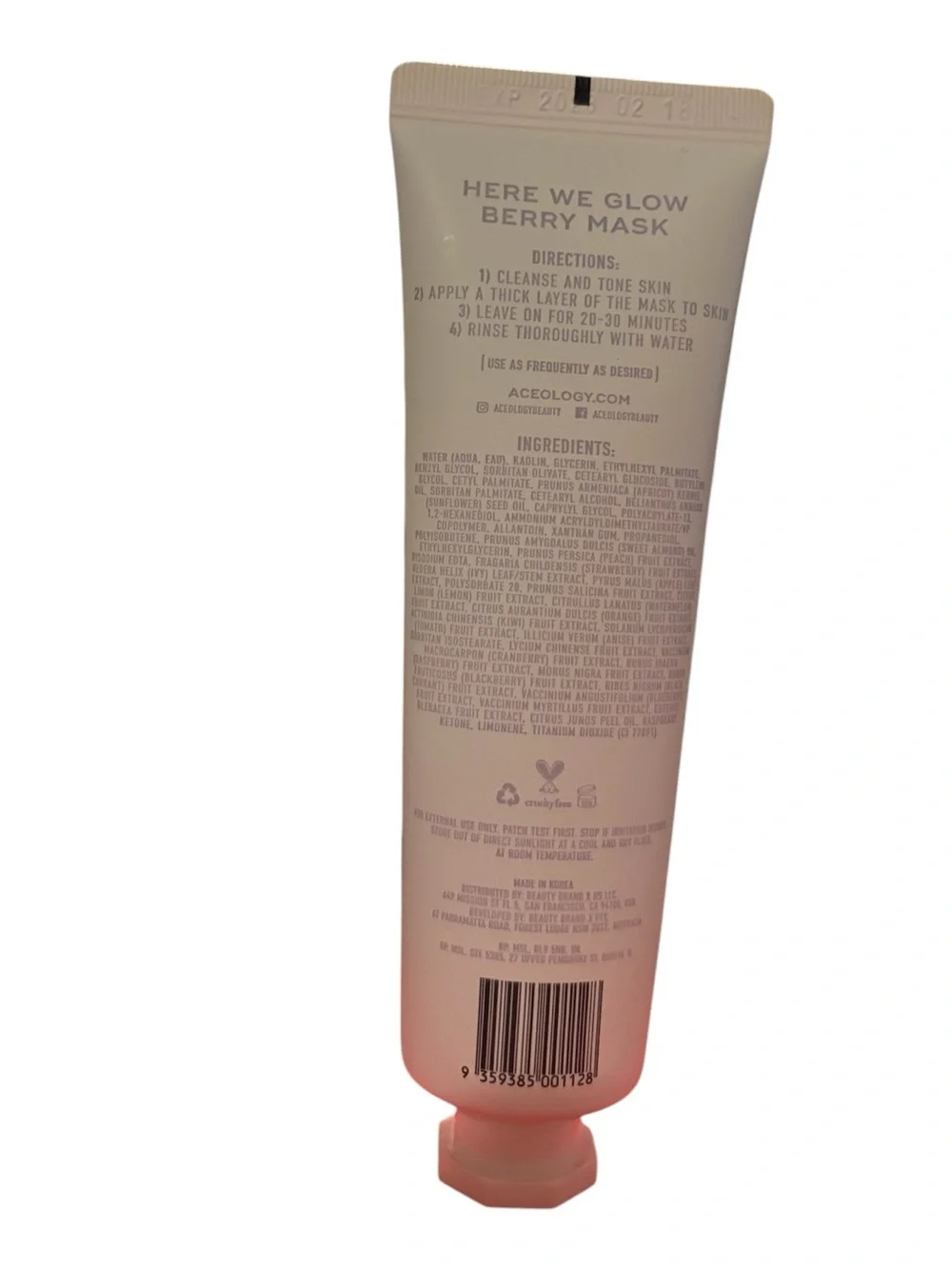 Here We Glow Berry Mask — Lavender White Tube